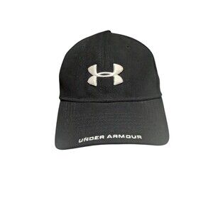 Under Armour Fitted Black Hat Embroidered Logo. Size Large